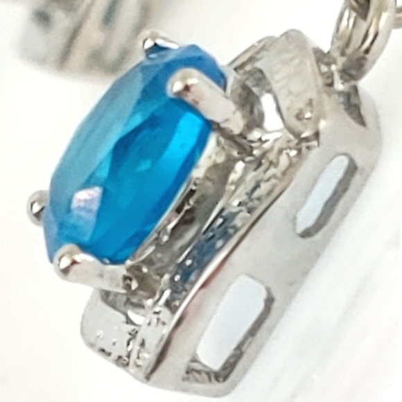 NWOT Blue Topaz earrings - Picture 2 of 6
